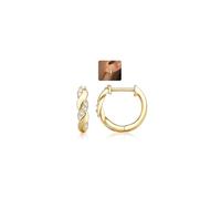 LOLIAS 14K Gold Hoops Earrings for Women 925 Sterling Silver Hypoallergenic U Shaped Chunky Gold Earrings with AAA+ CZ Huggie Hoop Earrings Small Gold Earrings for Women