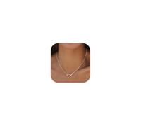 LOLIAS 14K Gold Pendant Necklace for Women Paperclip Interlocking Choker Necklaces CZ Necklaces for Women Silver Infinity Pendant Necklace Oval Necklaces Eternity Jewelry for Women Girls