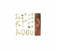 LOLIAS 16 Gauge Cartilage Earrings for Women Flat Back-Hypoallergenic Surgical Stainless Steel Stud Hoop Cartilage Earring Set Daith Conch Tragus Helix Piercing Jewelry Single PC, Stainless Steel