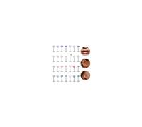 LOLIAS 28pcs Lip Labret Stud Stainless Steel 16/20G 6/8mm Tragus Piercing Jewellery Lip Bar Tragus Earring Star Heart CZ Opal Flat Back Nose Stud Medusa Piercing Jewellery for Women