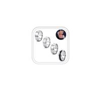 LOLIAS 4 Pcs Mens Rings Silver Men's Wedding Ring Stainless Steel Z1/2