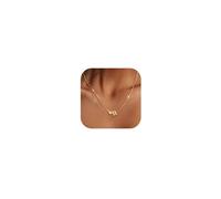 LOLIAS Initial Necklace Gold Personalised Name necklaces for Women A-Z