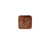 LOLIAS Layered Initial Necklaces for Women 14K Gold Plated Letter Pendant Necklace Tiny Initial Personalised Necklace Name Necklace Jewelry Gift for Women Girls R