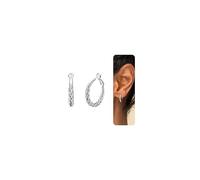 LOLIAS Sterling Silver Hoop Earrings for Women Hypoallergenic Large 925 Sterling Silver Hoop Drop Earrings Lightweight Silver Hoop Earrings Thick Twisted Silver Hoop Earrings 30MM