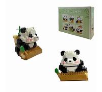 Lolileo 378PCS Panda Mini Block Set, Panda Cute Animal Block Set, Mini Clip Block Set, Adult And Children's Gift, Suitable for Panda Mini Block Set for Children Over 9 Years Old(A)