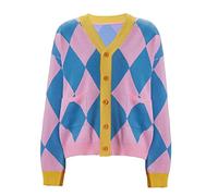 LoliMiss Howl's Moving Castle Cosplay Costume Howl's Cardigan Sweater Jacket, Pink Blue, Large-X-Large