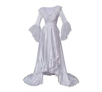 LoliMiss The Phantom of The Opera Musical Costume Christine Daae Dress Night Gown Robe, Cream, Large