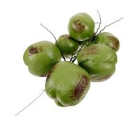 LOLIPPYY 1 Bunch Artificial Lifelike Coconuts Model for Tropical Home Simulation Decoration Realistic Fake Fruit with Chic Colors for Hawaiian Luau Jungle Wedding and Summer Parties