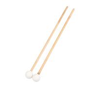 LOLIPPYY 1 Pair Glockenspiel Mallet Durable Percussion Drumsticks with Handle for Music Education Suitable for Various Instruments White