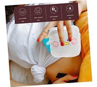 LOLIPPYY 1 PC Plush Cartoon Sanitary Napkin Bag Embroidered Makeup Pouch for Nursing Pads Cosmetics Zipper Closure for Women