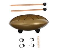 LOLIPPYY 1 Set Tone Ethereal Tongue Drum Percussion Instrument for Music Education Mental Rehabilitation Convenient Finger Cots Included