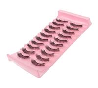 LOLIPPYY 10 Pairs Curly Natural False Eyelashes Full Wispy Makeup Accessories Lightweight Comfortable Skin-friendly Fake Lashes for Women