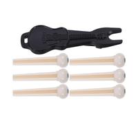 LOLIPPYY 10 Sets Acoustic Guitar Bridge Pins String Winder Durable Replacement Pegs for Effortless String Maintenance Compatible with Various Guitar Models Convenient Tool for Musicians