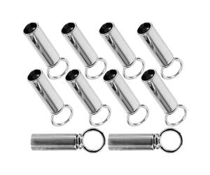 LOLIPPYY 10 Sets Cord Locks Drawstring End Caps Hoodie Cord Tips Silver Zinc Alloy Replacement Drawstring Tips Complements Clothing Aesthetic for DIY Projects