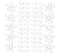 LOLIPPYY 100 Pairs Clear Eyeglass Nose Pads Push-in Soft Plastic Nose Bridge Cushions Anti-Slip Insert Style Replacement for Glasses Frames Comfortable Fit