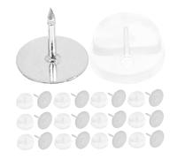 LOLIPPYY 100 Sets Pin Backings with Locking Clutch Caps Small Transparent Rubber Tie Tack Keepers for Lapel Pins Brooches Badge Name Tags DIY Jewelry Crafting Accessories