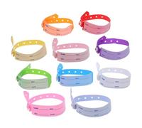 LOLIPPYY 100pcs Adjustable Medical Id Wristbands for Hospital Use Writable Plastic Patient Identification Bracelets in Colors Fit for Men Women Elderly Water-Resistant Bands for Admission
