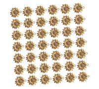 LOLIPPYY 100pcs Antique Gold Alloy Sunflower Charms Flower Shaped Pendants for DIY Jewelry Making Craft Supplies for Bracelets Earrings Key Rings Creative Handmade