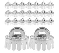 LOLIPPYY 100pcs Christmas Ornament Top Replacements Christmas Tree Decor Plastic Ornament Caps Bauble Topper Caps Replacement Holiday Tree Silver