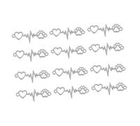 LOLIPPYY 100pcs Hollow Heart and Paw Shape Pendant Premium Jewelry Making Charms for Necklace Bracelet Earring DIY Accessories Vintage Silver Tone Simple Stylish Design