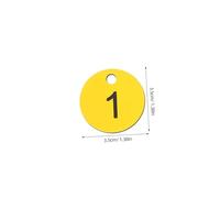 LOLIPPYY 100pcs Plastic Number Tags with Holes for Keychains Circular Numbered Discs for Gym Hotel Office Easy Identification and Quick Access and Washable Key Rings for Management