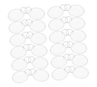 LOLIPPYY 100pcs Round Blank Paper Key Identification Tags with Metal Rim and Rings Double Sided Writable White Labels for Keys Luggage Office School Organization