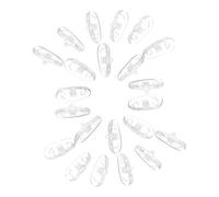 LOLIPPYY 100pcs Soft Silicone Glasses Nose Pads Push-in Non-Slip Nose Bridge Cushions for Eyeglasses Sunglasses Repair Comfortable Fit Even Pressure Distribution