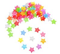 LOLIPPYY 100pcs Star Shaped Buttons for Crafting Sewing DIY Projects Colorful Decorative Clothes Fasteners with Bright Vivid Colors Easy to Sew for Scrapbooking Painting and Handmade Art