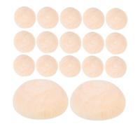 LOLIPPYY 100Pcs Unfinished Half Wooden Beads DIY Craft Balls for Jewelry Making Painting Home Decoration Loose Natural Wood Spheres for Handmade Projects