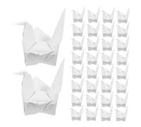 LOLIPPYY 100pcs White Origami Paper Cranes Handmade Folded DIY Decoration for Wedding Party Birthday Shower Home Decor Symbolic Paper Crane Craft