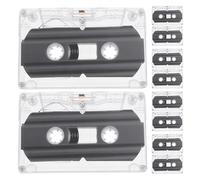 LOLIPPYY 10Pcs 30-Minute Blank Cassette Tapes for Audio Recording DIY Message Music Speech Retro Style Empty Audio Tape for Portable Microcassette Players