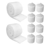 LOLIPPYY 10pcs Aquarium Filter Sponge Pads White High Density Filter Media Thickened for Fish Tanks Turtle Ponds Freshwater Saltwater