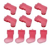 LOLIPPYY 10pcs Christmas Candy Boxes with Hanging Decorative Cookie and Candy Holders Sock-shaped Holiday Treat Containers Charming Party Favor Packaging for Xmas and Festive Sweets