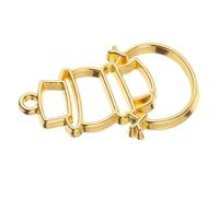 LOLIPPYY 10pcs Christmas Jewelry Pendant Frames Alloy Open Back Bezel Charms for Necklace Bracelet Earring DIY Making Thick Metal Golden Gingerbread Design