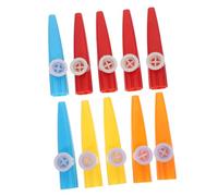 LOLIPPYY 10pcs Colorful Plastic Kazoos Musical Toy Set for Children Educational Wind Instruments Portable Party Favors and Guitar Accompaniment Music Lover Random Color