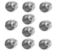 LOLIPPYY 10Pcs Copper Sewing Thimble Finger Protector with Non Slip Pattern for Needlework Embroidery Quilting DIY Crafts Thick Portable Finger Guard