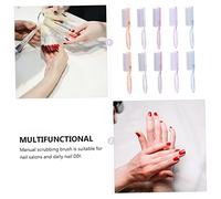 LOLIPPYY 10pcs Fingernail Scrub Brushes with Long Handle Flexible Bristles for Gentle Nail and Toe Cleaning Comfortable Grip Scrubbing for Hands and Feet Hygiene
