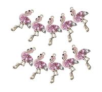 LOLIPPYY 10pcs Flamingo Alloy Pendant Charms for DIY Jewelry Making Adorable Handmade Ornaments for Earrings Necklaces Bracelets Smooth Polished Accessories for Crafting Gifts