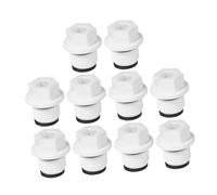 LOLIPPYY 10Pcs Hot Water Bottle Replacement Caps, White Hexagon Plastic Stoppers with Double Washers, Leak-Proof Hot Water Bag Sealing Plugs for Hand Warmer Bag Accessories