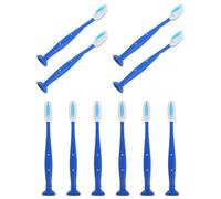 LOLIPPYY 10pcs Mini Short Handle Travel Toothbrush with Bristles for Teeth Cleaning Antiselfinjury Design for Prisons Detention Centers and Mental Hospitals