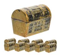 LOLIPPYY 10pcs Miniature Treasure Chest Decor Realistic Mini Treasure Box Props for Dollhouse Party Decoration Accessories Chic Colors and Detailed Design for DIY and Collectors