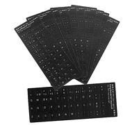 LOLIPPYY 10pcs Multi Language Keyboard Stickers Portuguese Layout Frosted Black Background with White Letters Convenient Replacement for Laptop and Desktop Keyboards Easy to Apply for