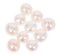 LOLIPPYY 10pcs Natural Freshwater Pearl Spacer Beads for DIY Jewelry Making Hand-drilled Near-Round Loose Pearls for Bracelets Necklaces Earrings Craft Supplies