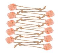 LOLIPPYY 10pcs Natural Pink Salt Lick Blocks with Ropes Mineral Salt Chew for Horses Cattle Deer and Small Pets Outdoor Livestock Feeding and Health
