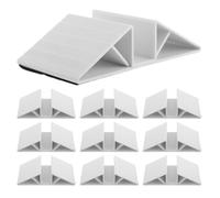 LOLIPPYY 10pcs Pet Gate Stabilizer Feet Triangle Base Support for Dog Fence Isolation Barrier Plastic Reinforcement Fittings Enhanced Stability White