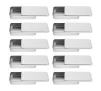 LOLIPPYY 10pcs Rectangular Metal Box Sliding Lid Iron Storage Case for Floss Jewelry Organizer for Christmas Crafts Small Metal Box