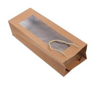 LOLIPPYY 10pcs Reusable Paper Wine Bottle Bags with Handles Thick Premium Kraft Paper Single Bottle Carrier Reinforced Design for Secure Wine Whiskey Beer Transport for Parties and Gifts