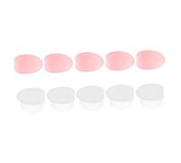LOLIPPYY 10Pcs Silicone Lip Brush Covers Lost Makeup Brush Lids for Travel Reusable Protective Caps Semi Transparent Red