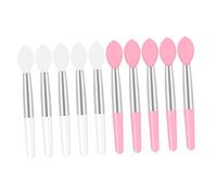 LOLIPPYY 10pcs Silicone Lip Mini Makeup Applicators Portable Soft-tip Applicator for Travel and Everyday Use White Pink