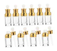 LOLIPPYY 10pcs Transparent Glass Essential Oil Bottles with Droppers Refillable Cosmetic Containers for Travel Aromatherapy DIY Crafts Precise Liquid Dispensing